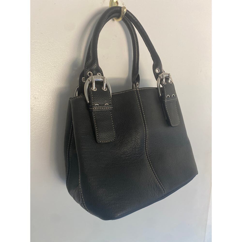 Tignanello genuine black leather handbag